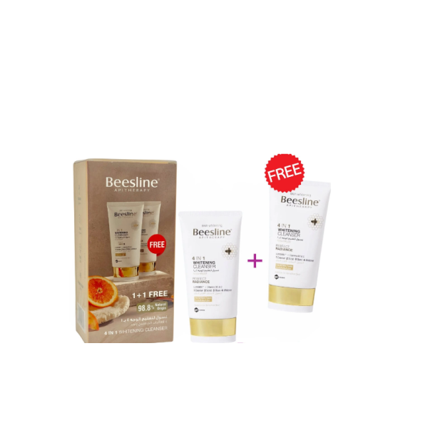 Beesline Gel Nettoyant Éclaircissant Visage 4 en1 1+1 Gratuit