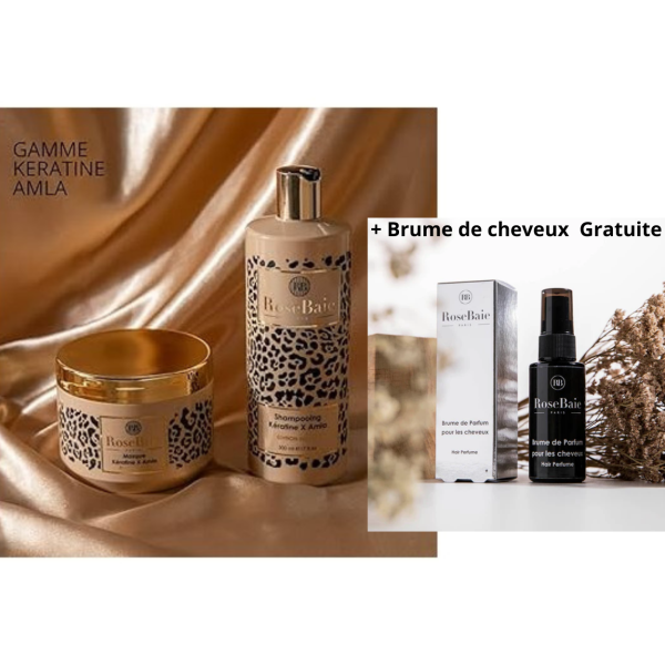 Gamme édition limitée AMLA X Kératine Rosebaie + Brume gratuite