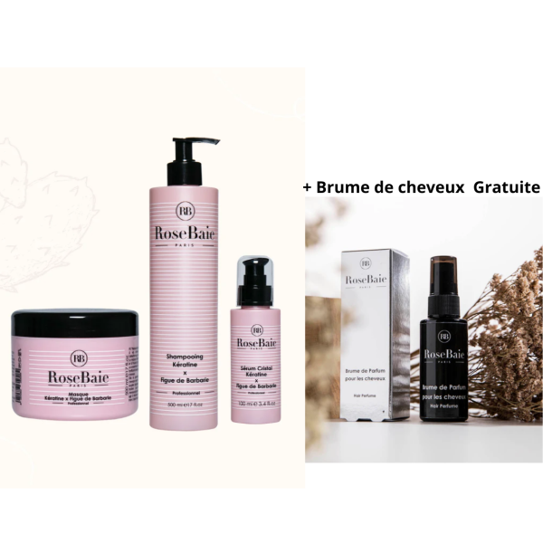 Pack Gamme Figue de Barbarie X Kératine Rosebaie + Brume gratuite