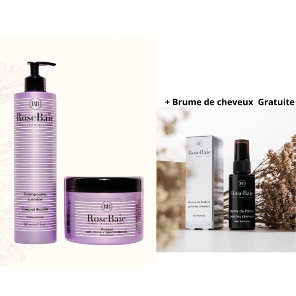 Pack Gamme CAMOMILLE X KÉRATINE ROSEBAIE + Brume gratuite