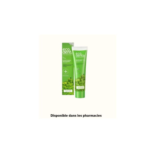 Dentifrice Blanchissant ECODENTA 100ml Contre Le Café, Le Vin Rouge, Le Thé Et Les Dépôts De Cigarettes