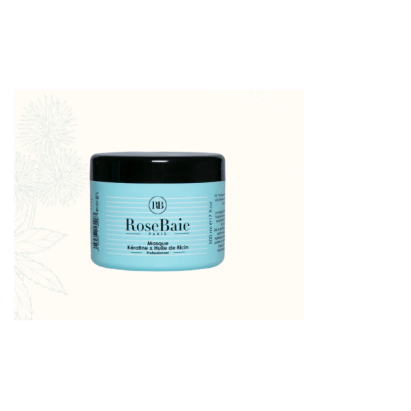 Masque Huile De Ricin X Kératine Rosebaie 500ML