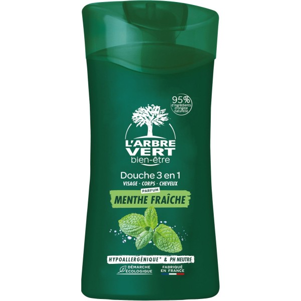 Gel douche Homme Corps Cheveux Menthol Fraîche L'Arbre Vert L'ARBRE VERT