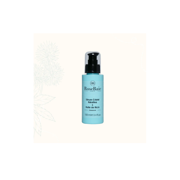 Sérum cristal professionnel Huile De Ricin X Kératine Rosebaie 100ML